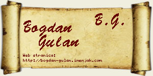 Bogdan Gulan vizit kartica